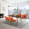 Armen Living Westmont and Juno Orange and Walnut 5 Piece Dining Set SETWEDI5JNWAOR - alternate 3